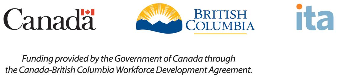Logos of Government of Canada, British Columbia and ITA