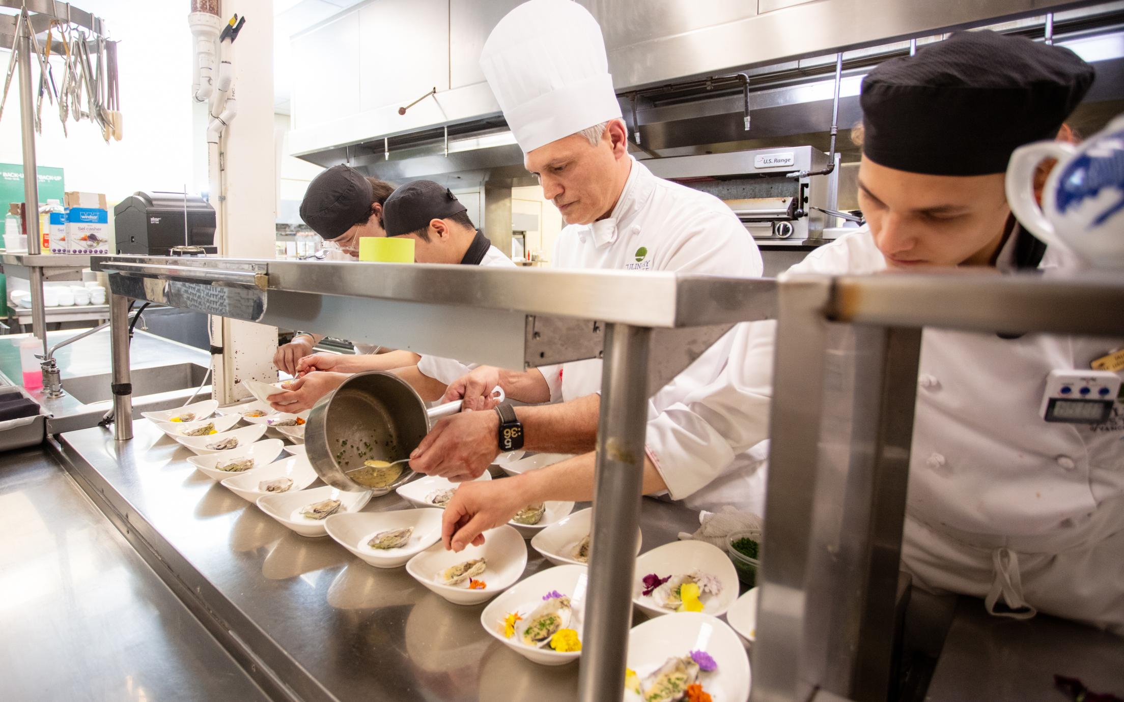 Viu Culinary management diploma students and instructor