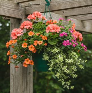 13" sun hanging basket